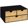 5five Cajas De Almacenamiento Y Organizadores>Organizador Con 3 Cajones De Bambú