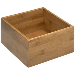 5five Accesorios De Lavabo>Organizador De Bambú P/Baño 18x18x9.5Cm