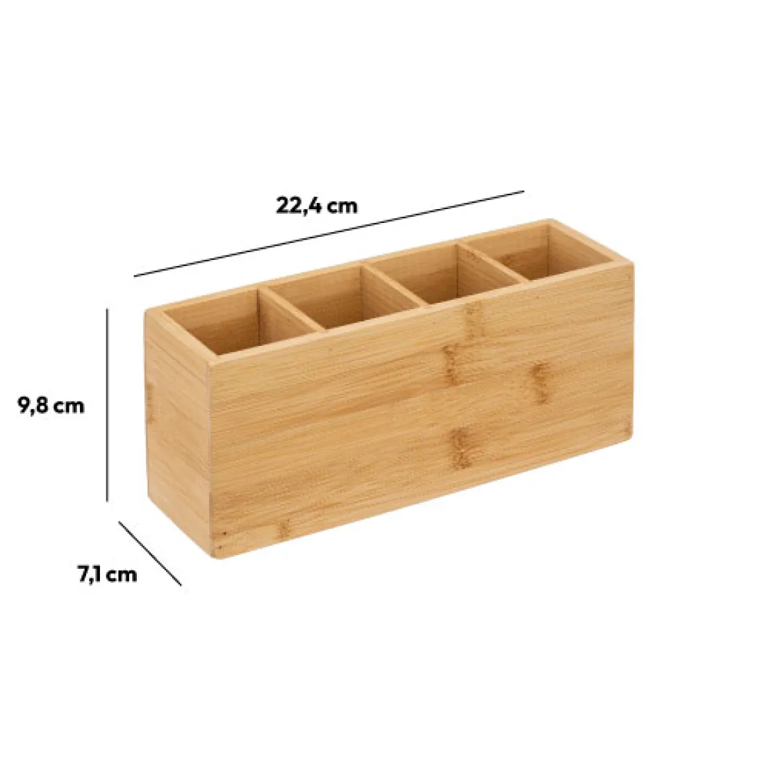 5five Accesorios De Lavabo>Organizador P/Baño De Bambú 22x7x9.8Cm