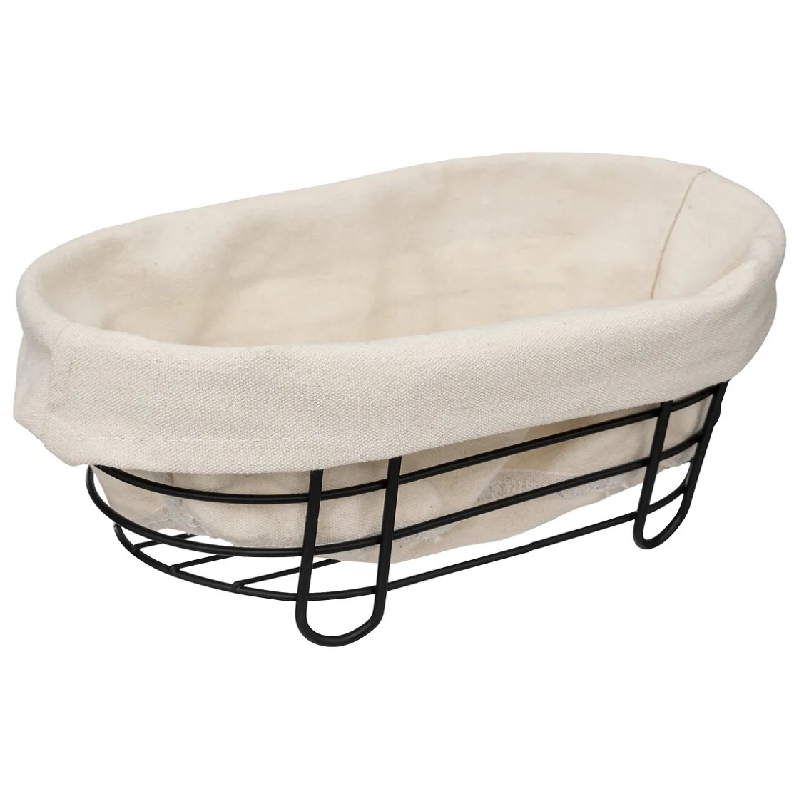 Cestas De Pan>Panera Oval. Metal/Acero 28.5x18.5x11.5