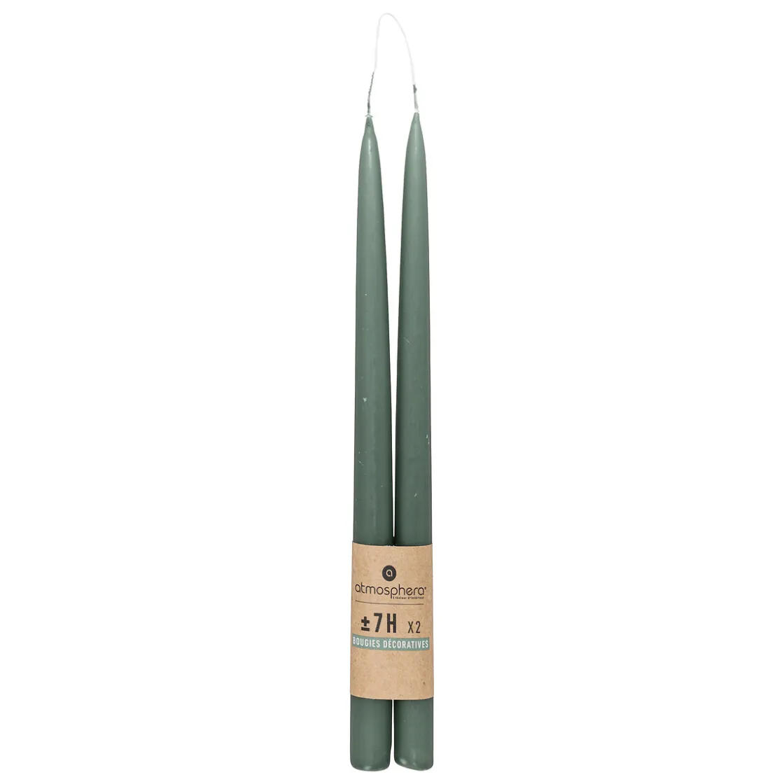 atmosphera Velas>Paquete 2 Velas Candelabro Verde Hugo