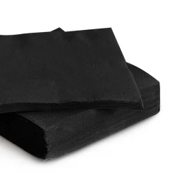 Manteles, Servilletas Y Manteles Individuales>Paquete de 30 servilletas negro 38x38Cm