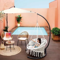 hespéride Parasol Y Bases>Parasol excéntrico MANOA beige ble 3m