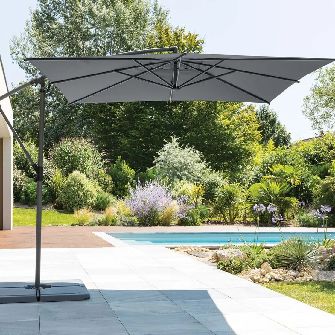 hespéride Parasol Y Bases>Parasol MANOA ardósia 2.5x2.5m