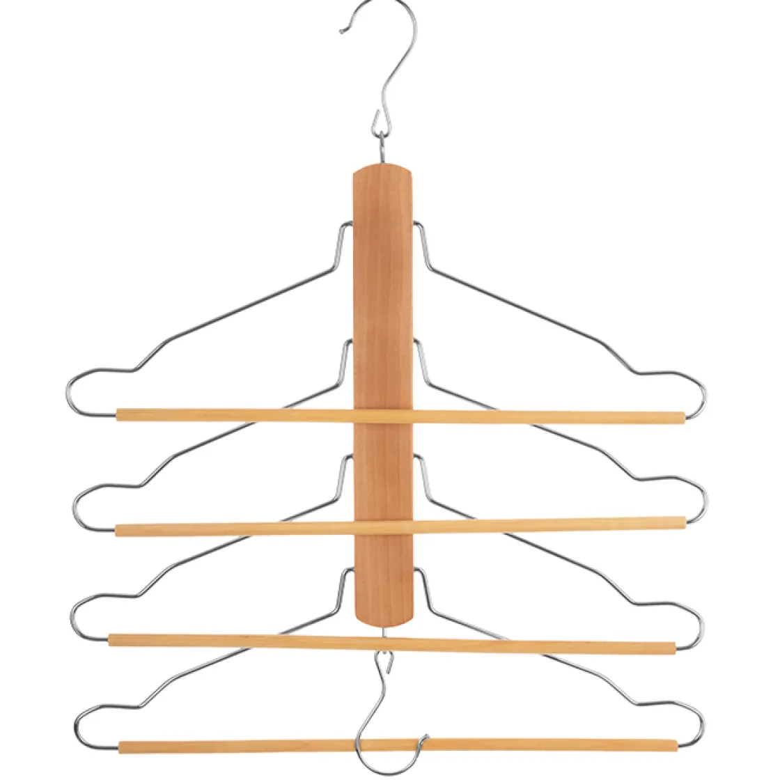 5five Perchas Y Travesaños>Percha de madera para 4 camisas y pantalones