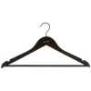 5five Perchas Y Travesaños>Percha De Madera Y Goma Negro 3Uds