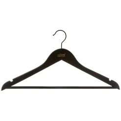 5five Perchas Y Travesaños>Percha De Madera Y Goma Negro 3Uds