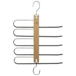 5five Perchas Y Travesaños>Percha De Metal/Madera P/5 Pantalones