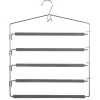 5five Perchas Y Travesaños>Percha Gris Para 5 Pantalones