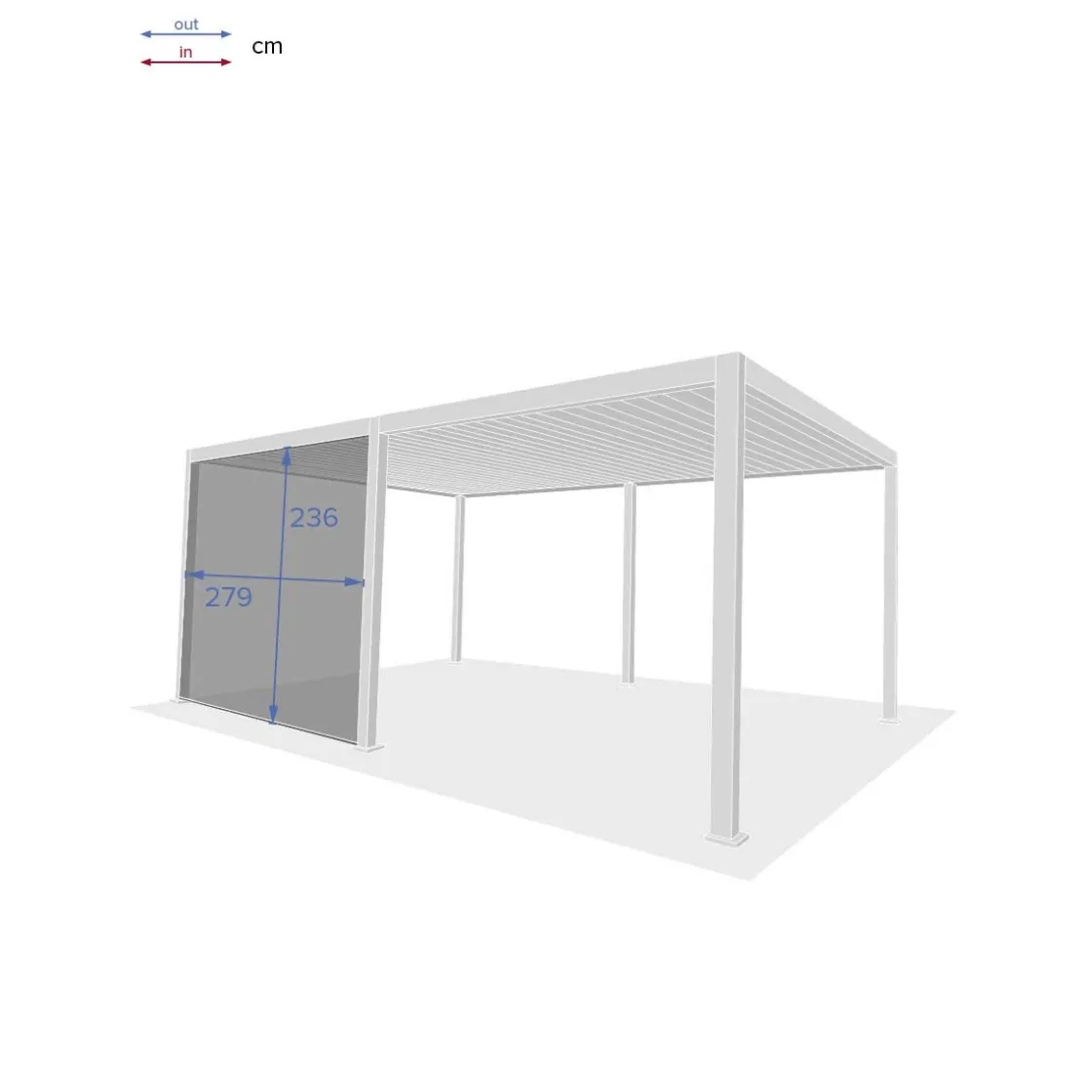 hespéride Pérgolas>Persiana para pérgola ÉVORA gris grafito 3.6x6m