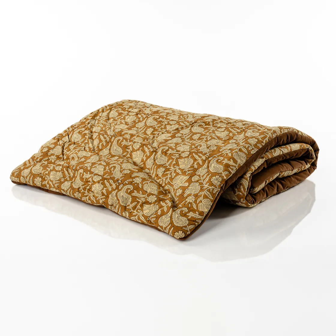 Edredones Y Colchas>Pie De Cama Floral Beige 65x180cm