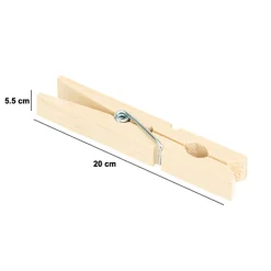 5five Auxiliares De Limpieza>Pinzas De Ropa 96 Unidades De Madera
