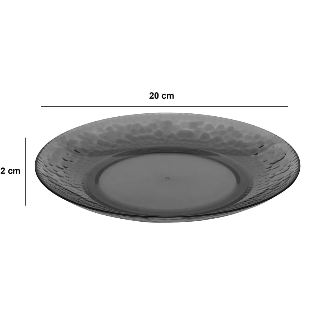 5five Platos>Plato de postre ESTIVA 20cm gris de poliestireno