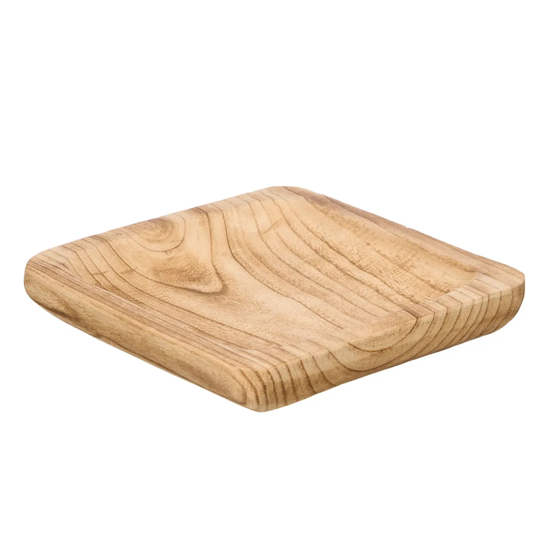 Platos>Plato De Presentación Cuadrado De Madera Quemada