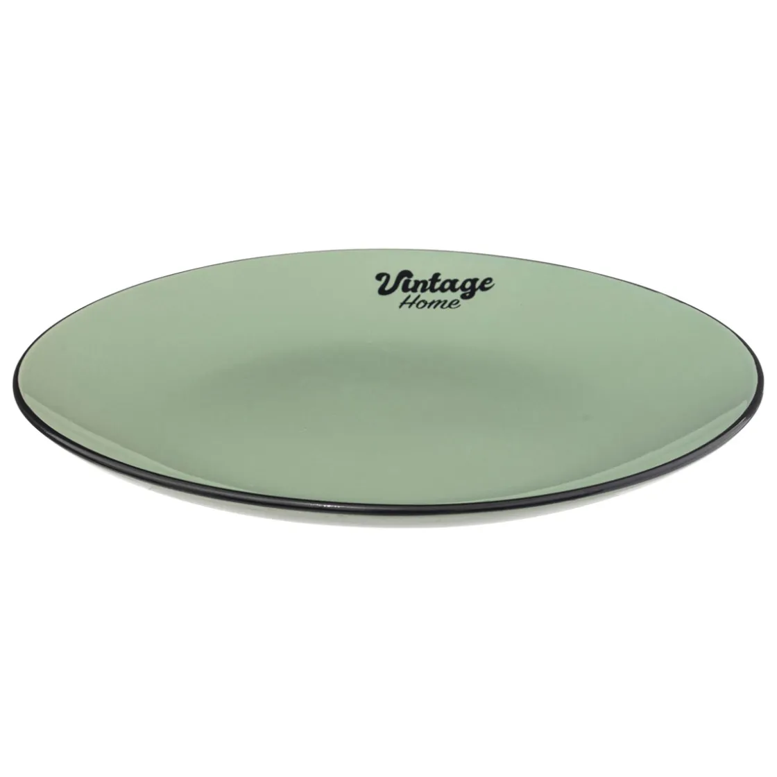atmosphera Platos>Plato llano BE VINTAGE verde 27cm