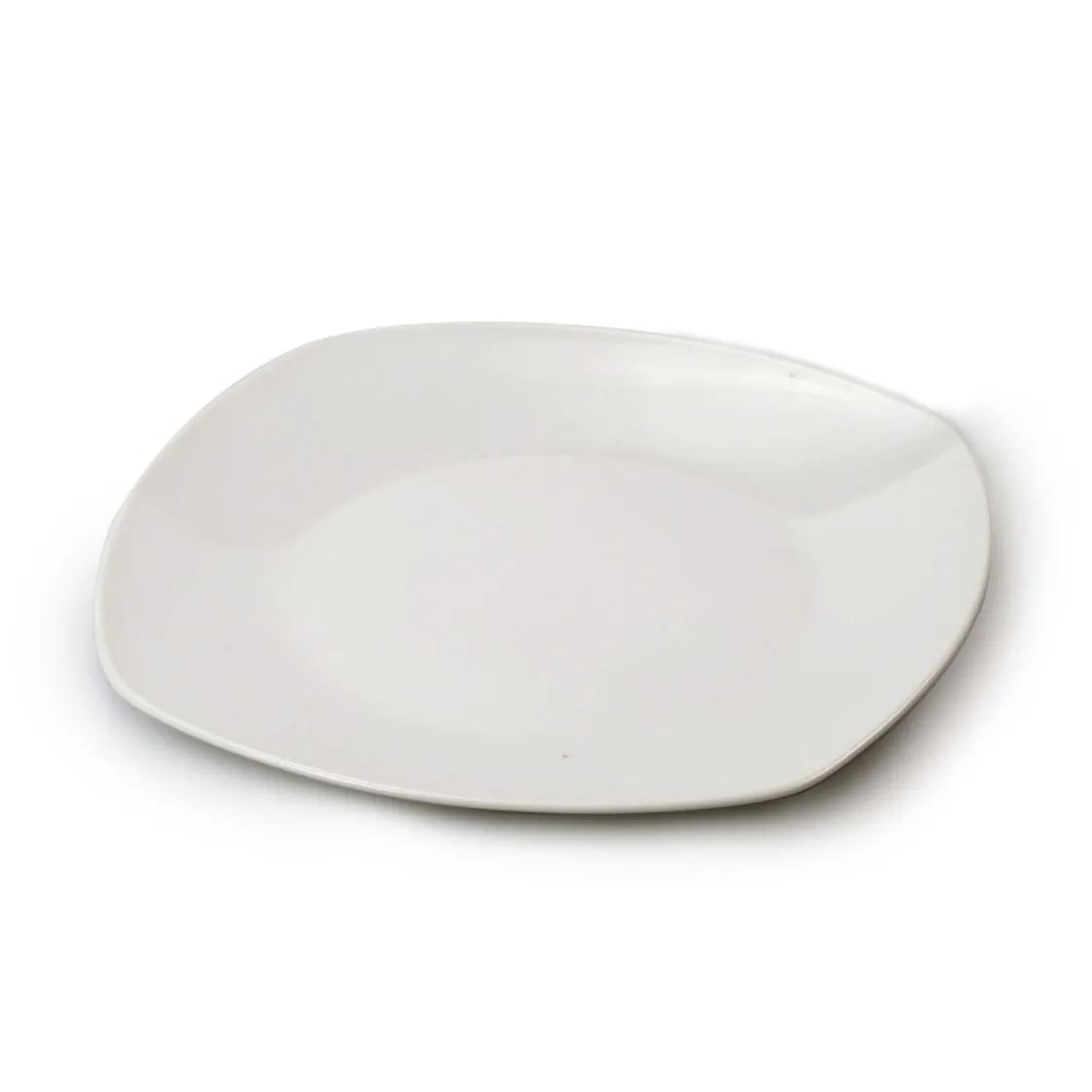 Platos>Plato Llano Blanco Cuadrado de Cerámica