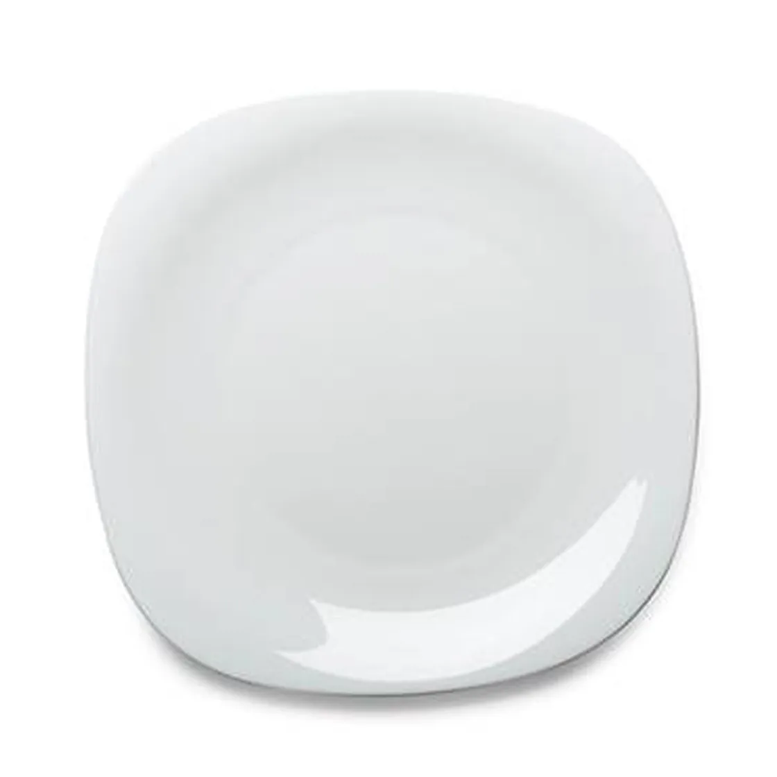 Platos>Plato Llano Cuadrado Parma Blanco 27cm