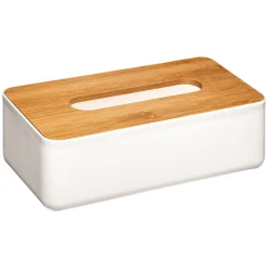 5five Accesorios De Lavabo>Porta Pañuelos C/Tapa De Bambú Baltik