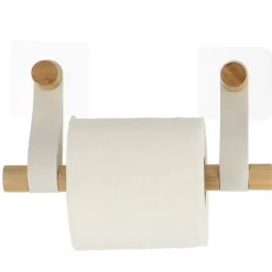 Soportes Papel Higiénico Y Portarrollos>Portarrollos Papel Higiénico Bambú Y Asa