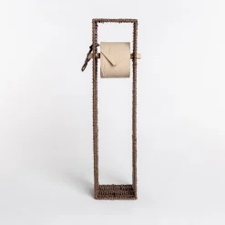 Accesorios De Baño>Portarrollos wc marrón de cuerda