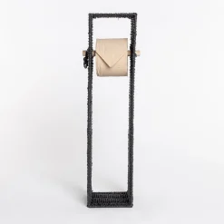 Accesorios De Baño>Portarrollos wc negro de cuerda