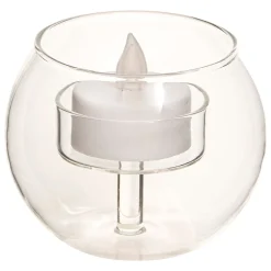 atmosphera Portavelas Y Candelabros>Portavelas con vela led BOLA