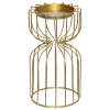 Portavelas Y Candelabros>Portavelas de metal dorado 20cm