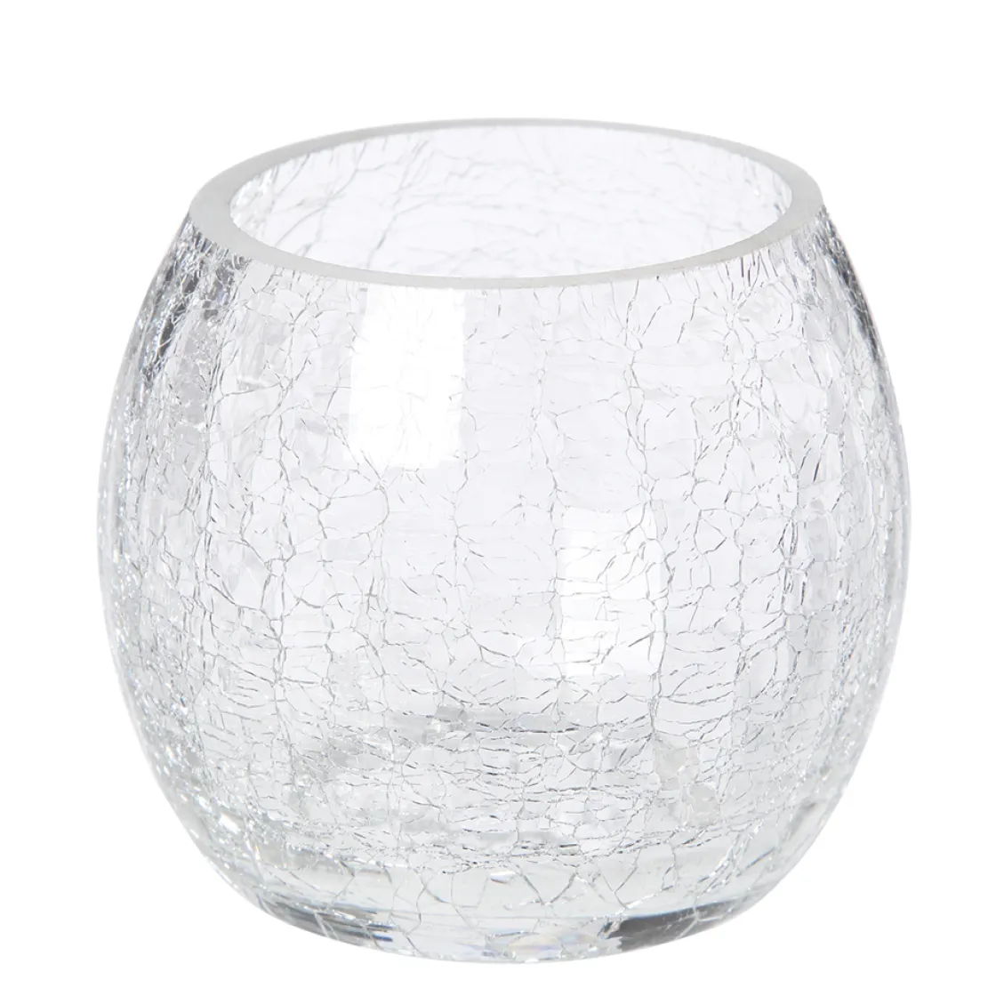 atmosphera Portavelas Y Candelabros>Portavelas Vidrio Craquelado 8x7Cm