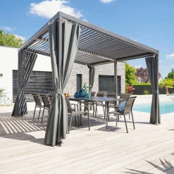 hespéride Pérgolas>Pérgola AVILA gris graphite 3x4m