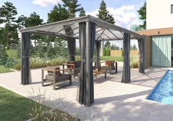 hespéride Pérgolas>Pérgola BELIZE gris grafito 6x3,6m