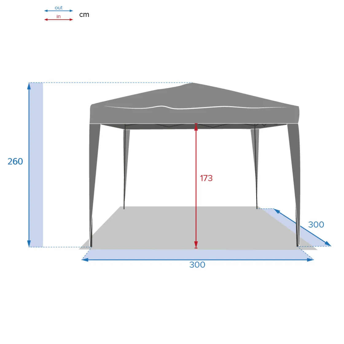 hespéride Pérgolas>Pérgola EASYUP gris ardosia 3x3m