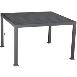 hespéride Pérgolas>Pérgola ÉVORA gris graphite 3,6x3,6m