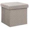 Puff Y Banquitos>Puf MIXMODUL de terciopelo lino beige 31x31Cm