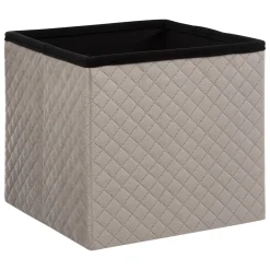 Puff Y Banquitos>Puf MIXMODUL de terciopelo lino beige 31x31Cm