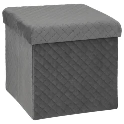 5five Puff Y Banquitos>Puf MIXMODUL de terciopelo gris 31x31Cm