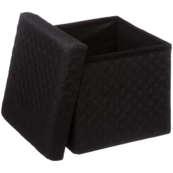 5five Puff Y Banquitos>Puf MIXMODUL de terciopelo negro 31x31Cm
