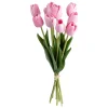 atmosphera Plantas Y Flores Artificiales>Ramo de 10 Tulipanes Rosas 48cm