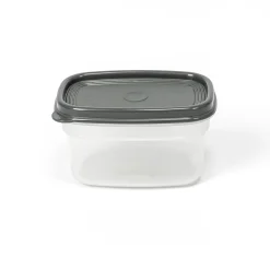 Tapas Y Cubiertas>Recipiente Rectangular Gris 0.5L