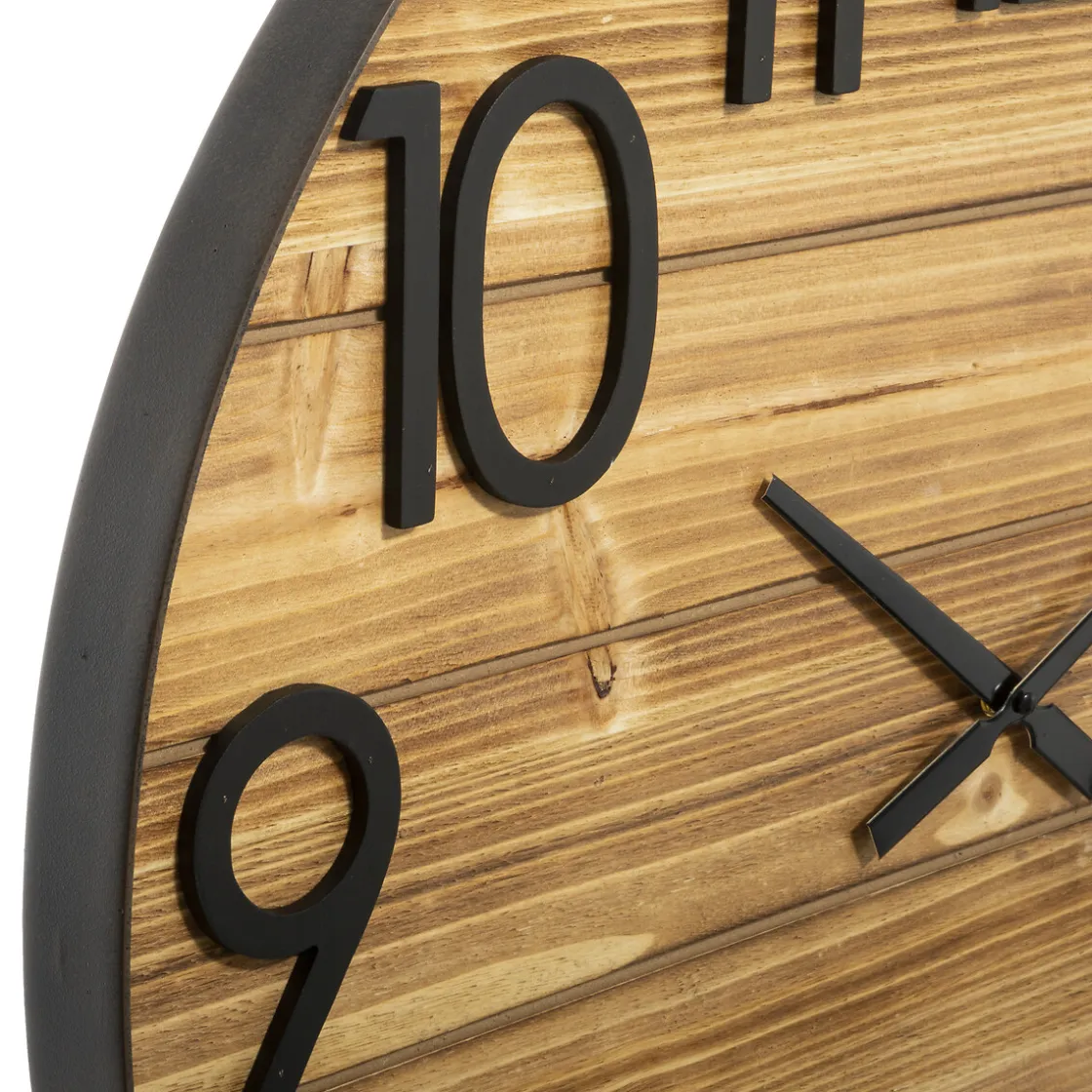 atmosphera Relojes>Reloj De Pared Abby 3D Marrón 70cm
