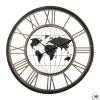 atmosphera Relojes|Estilo Industrial>Reloj De Pared De Metal Mundo 67Cm