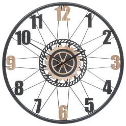 atmosphera Relojes|Estilo Industrial>Reloj De Pared Mohan Beige y Negro
