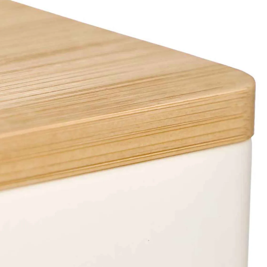 Vinagreras, Azucareros, Saleros Y Pimenteros>Salero beige con tapa de bambú