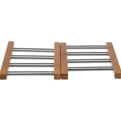 secret d'gourmet Placas Calefactoras Y Tablas De Cortar>Salvamantel Extensible Bambú+Acero Inox.