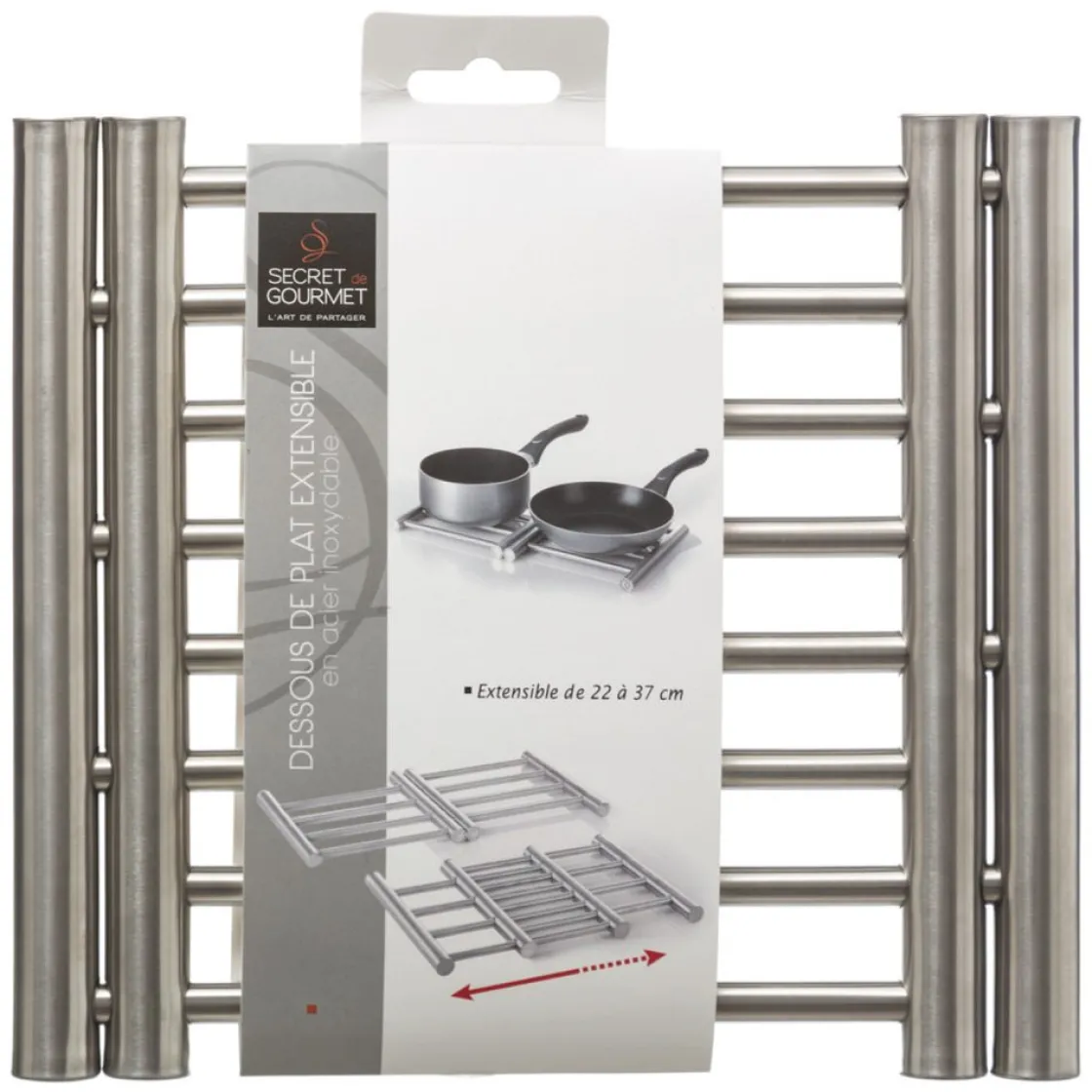 secret d'gourmet Placas Calefactoras Y Tablas De Cortar>Salvamantel Metálico Extensible