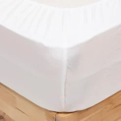 atmosphera Sábanas Y Protectores>Sábana ajustable PRISCIA blanca 140x190cm