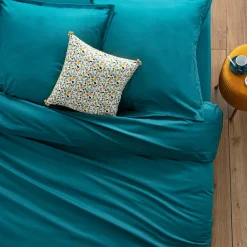 atmosphera Sábanas Y Protectores>Sábana bajera ajustable azul 90x190cm