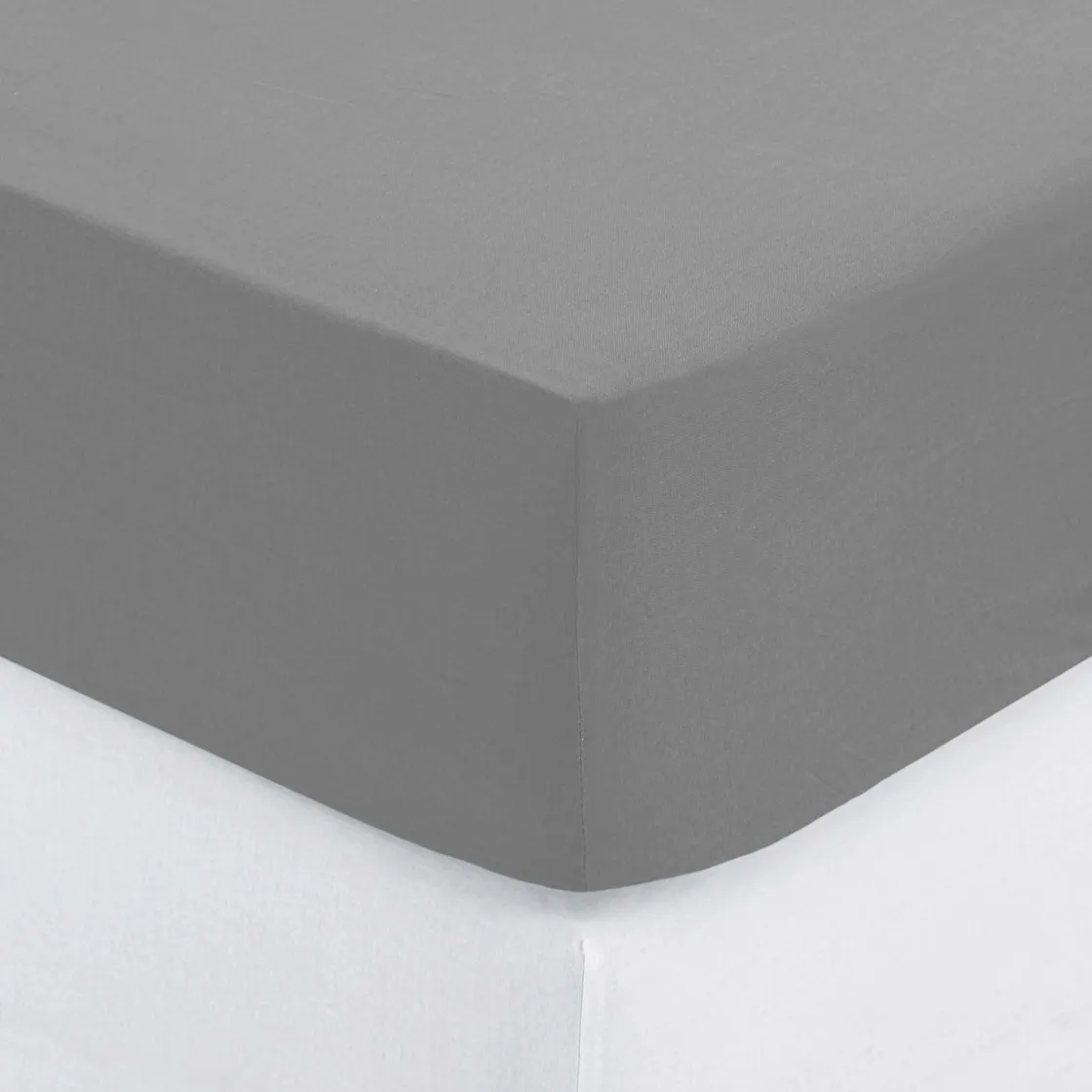 atmosphera Sábanas Y Protectores>Sábana bajera ajustable gris 90x190cm