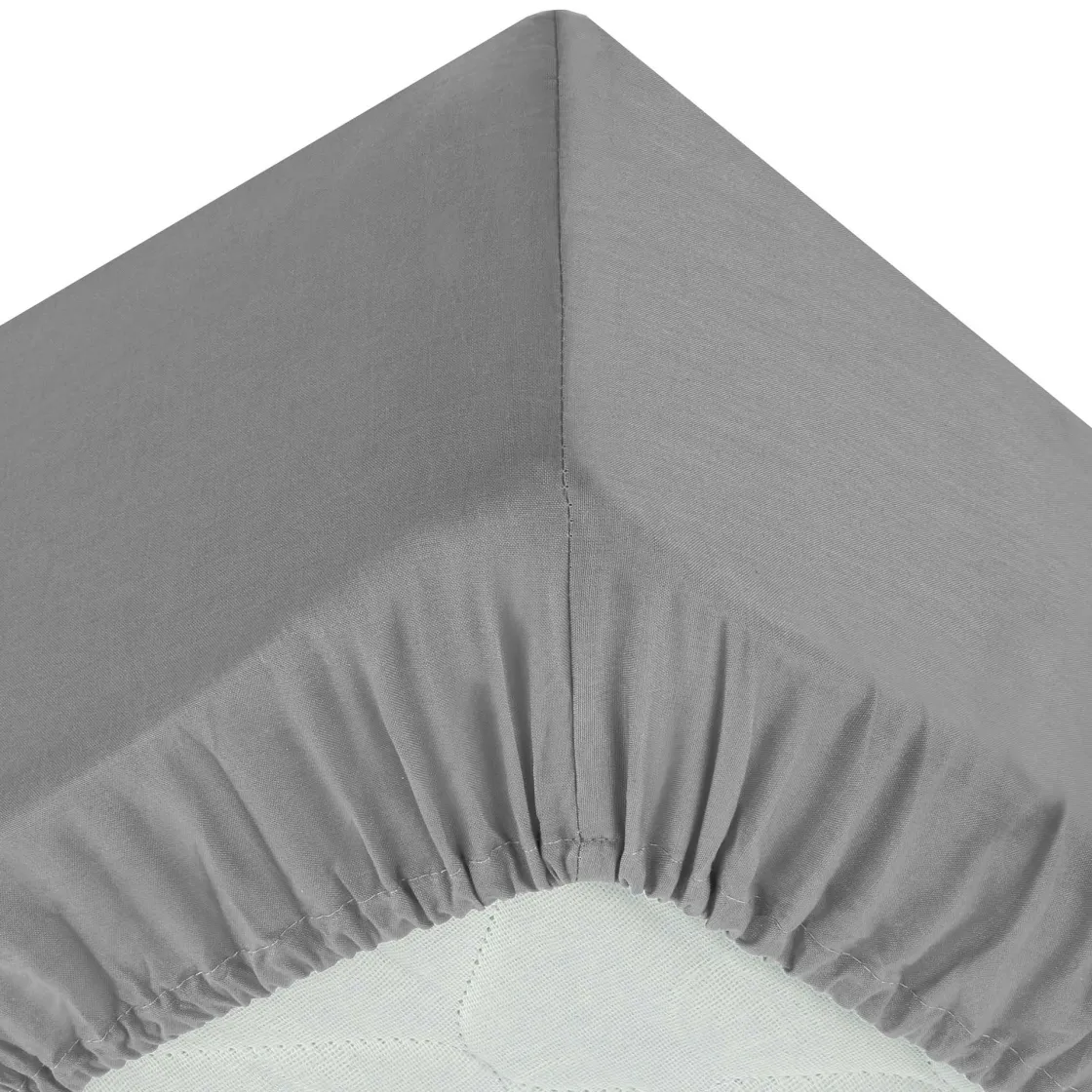 atmosphera Sábanas Y Protectores>Sábana bajera ajustable gris 90x190cm