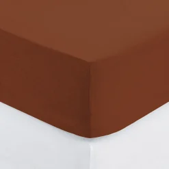 atmosphera Sábanas Y Protectores>Sábana bajera ajustable terracota 90x190cm