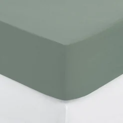 atmosphera Sábanas Y Protectores>Sábana bajera ajustable verde 140x190cm